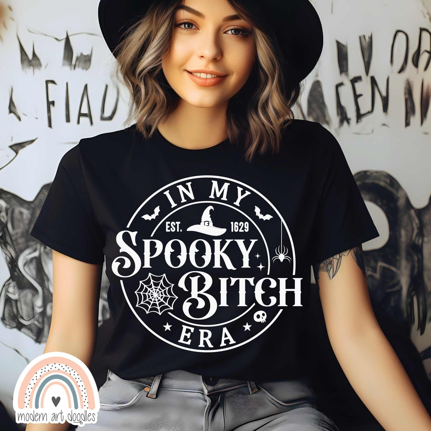 White Ink - In my Spooky Bitch Era Halloween Spooky Unisex t-shirt