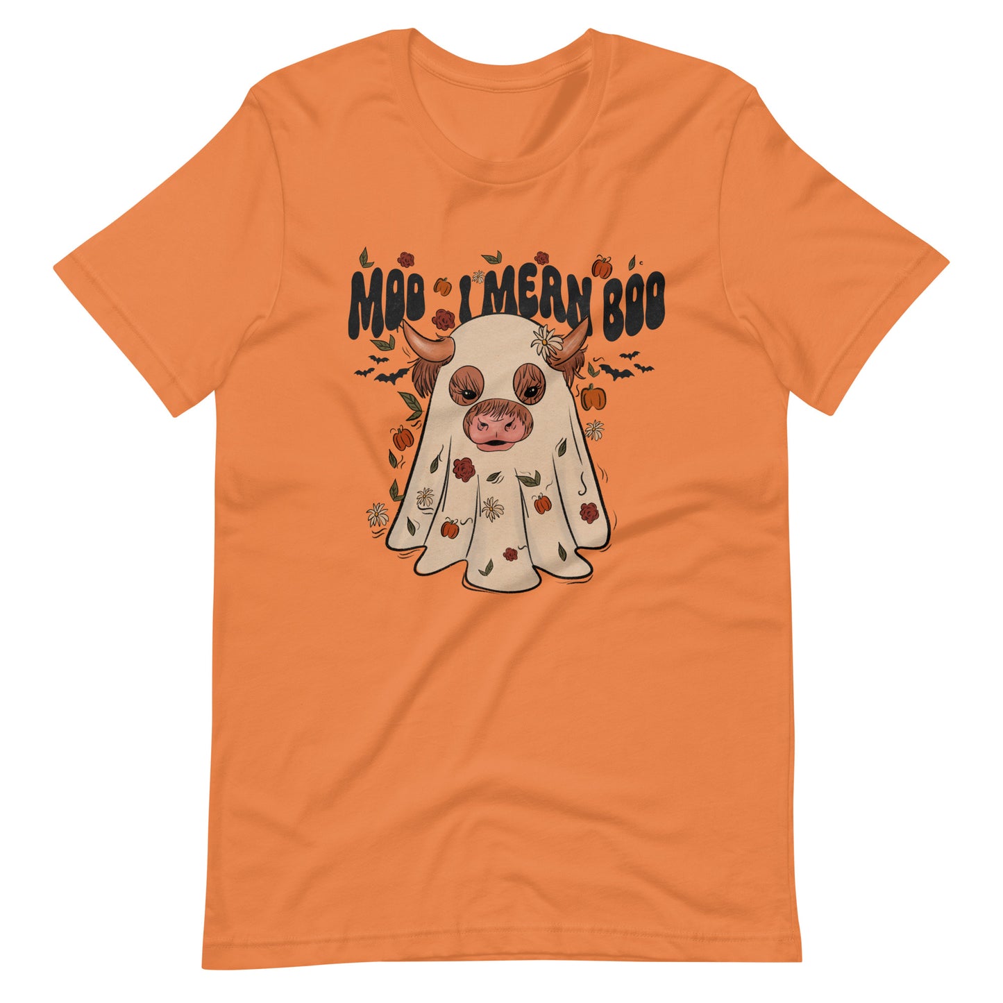 MOO I mean BOO Country Western Cow Highland Halloween Tee Unisex t-shirt