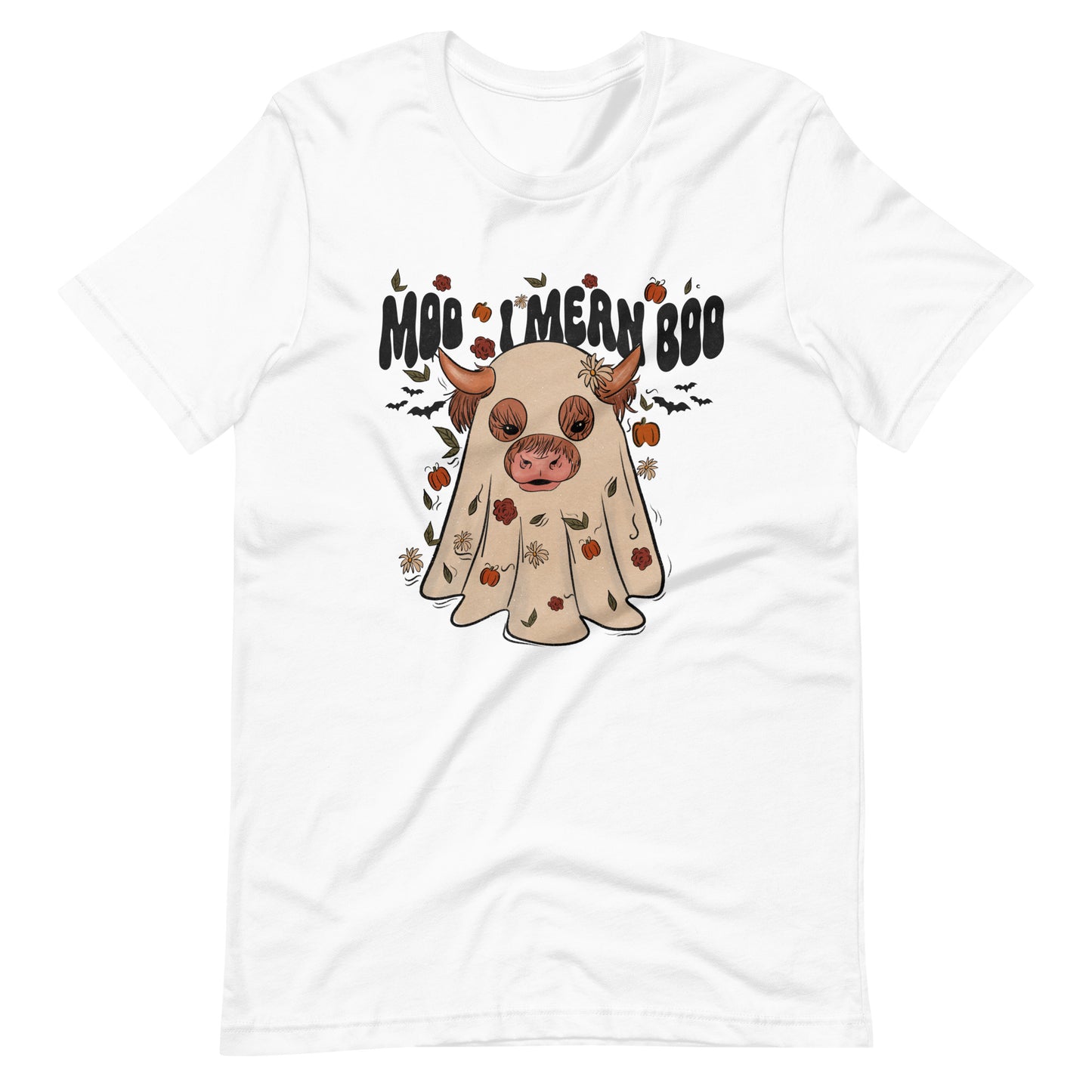 MOO I mean BOO Country Western Cow Highland Halloween Tee Unisex t-shirt