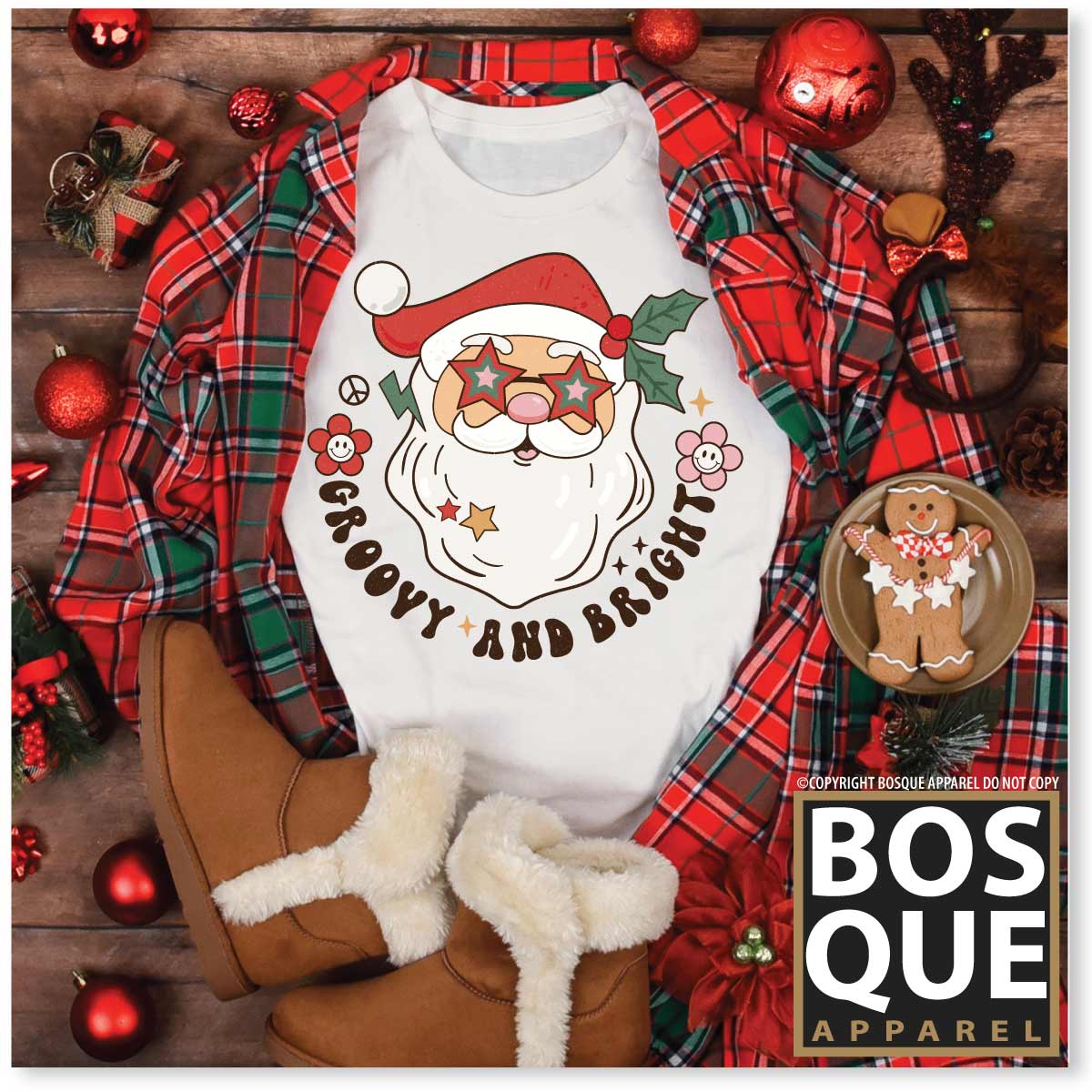 Groovy and Bright Christmas Holiday Unisex Premium Sweatshirt