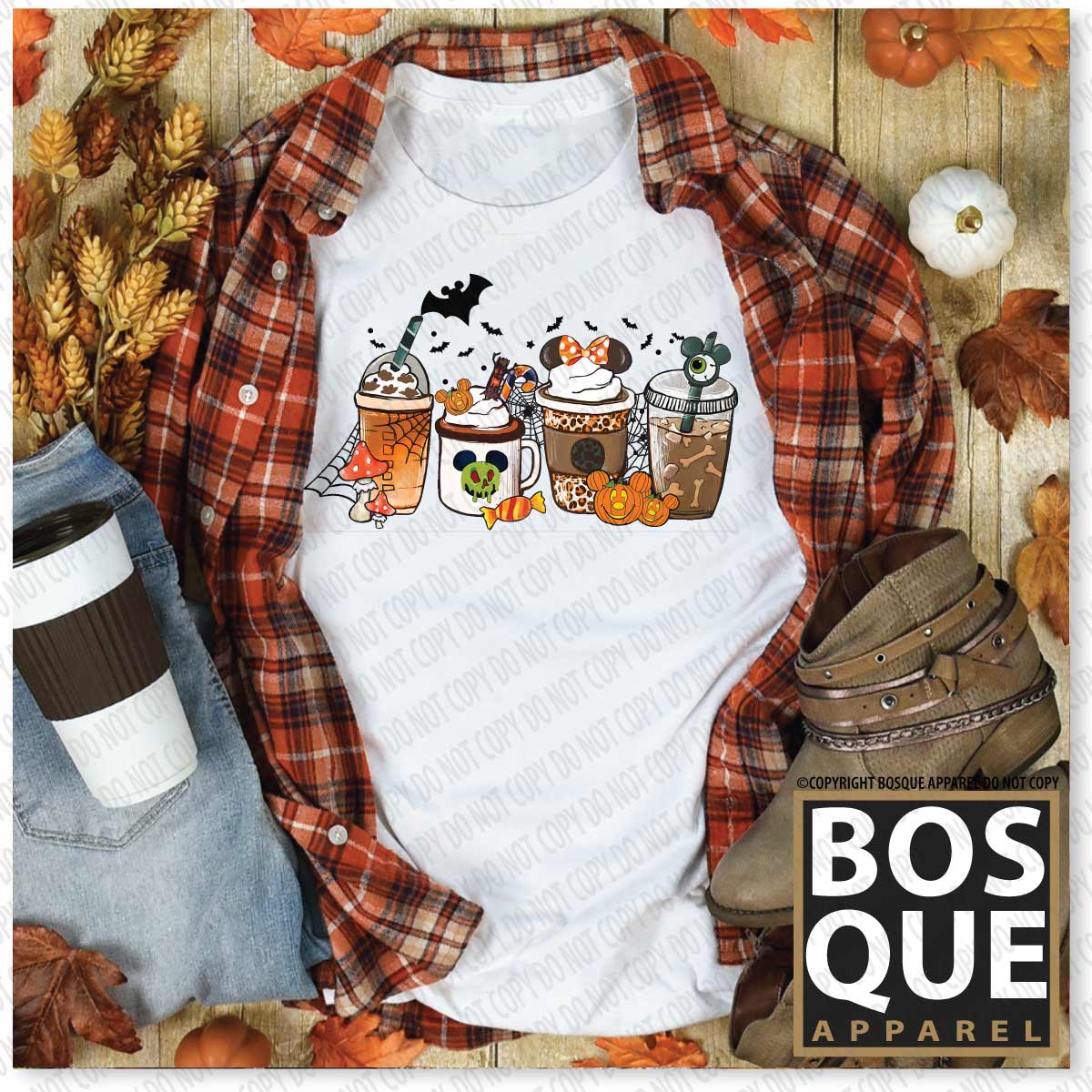 Spooky Mouse Coffee and Lattes Pumpkin Spice Halloween Unisex t-shirt