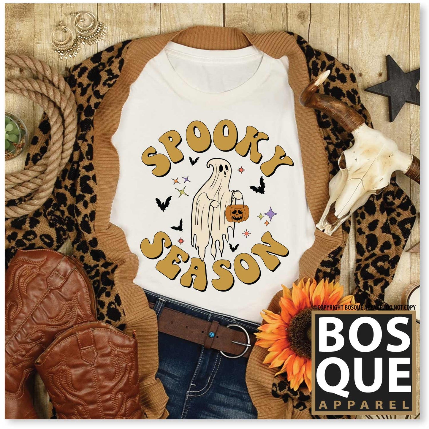 Spooky Season Ghost Halloween Unisex t-shirt