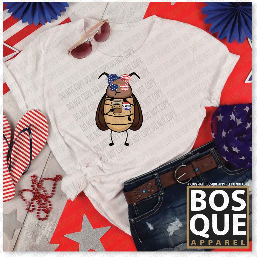 Suburban Cockroach - I Voted Single Bow/Glasses Unisex t-shirt