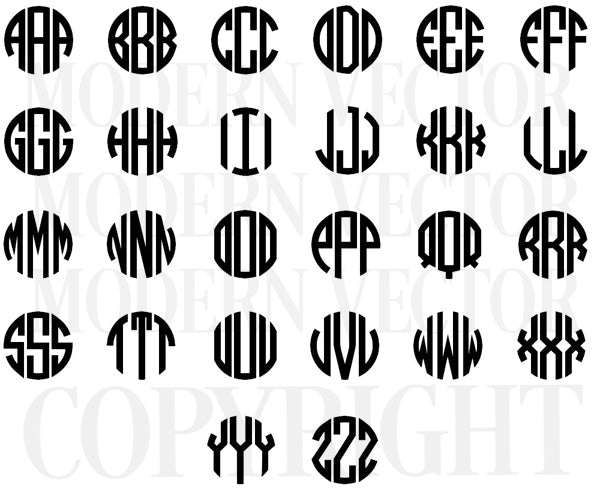 Monogram Decal with Bow Vinyl Decal