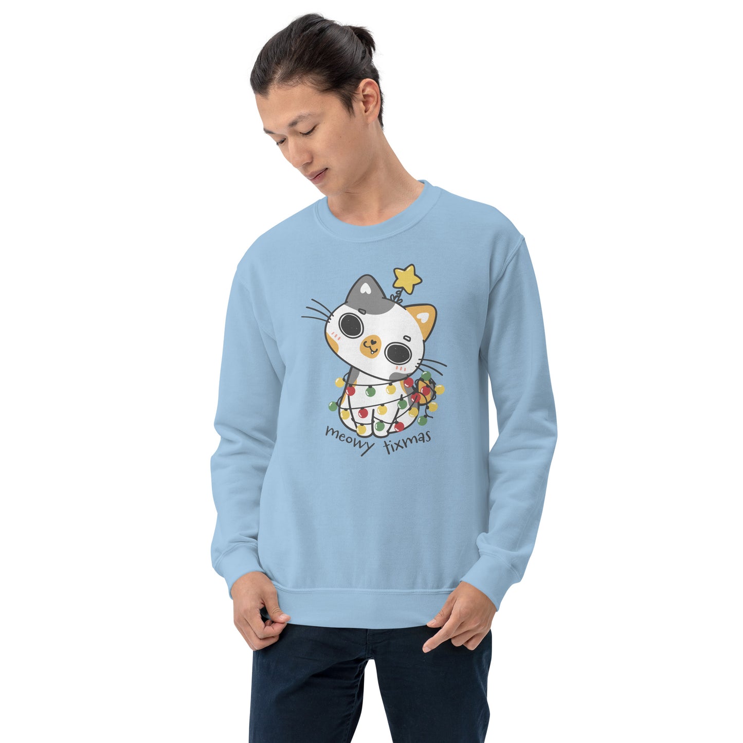 Tixee - Meowy Tixmas Cat Unisex Sweatshirt