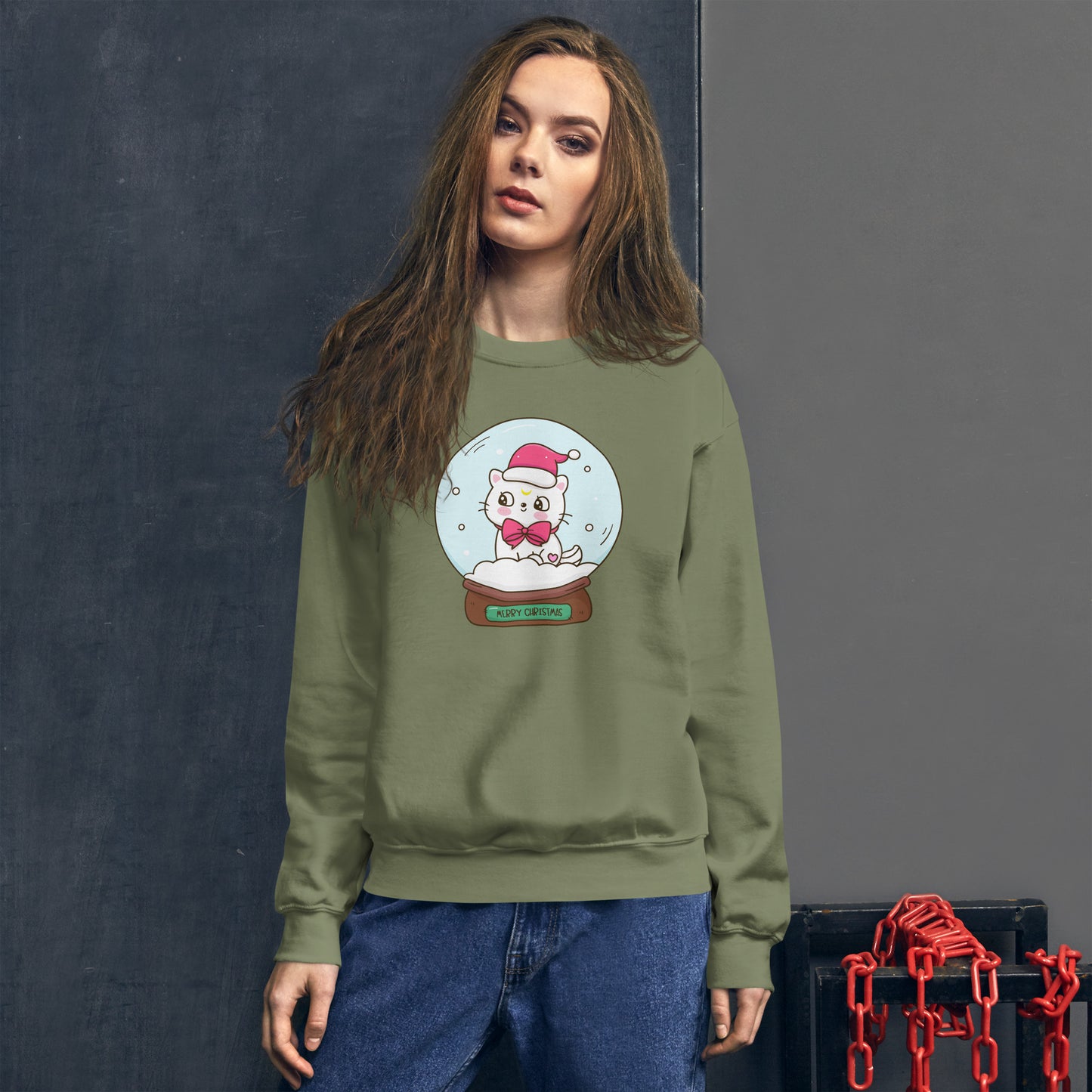 Tixee - Snowglobe Merry Christmas Unisex Sweatshirt