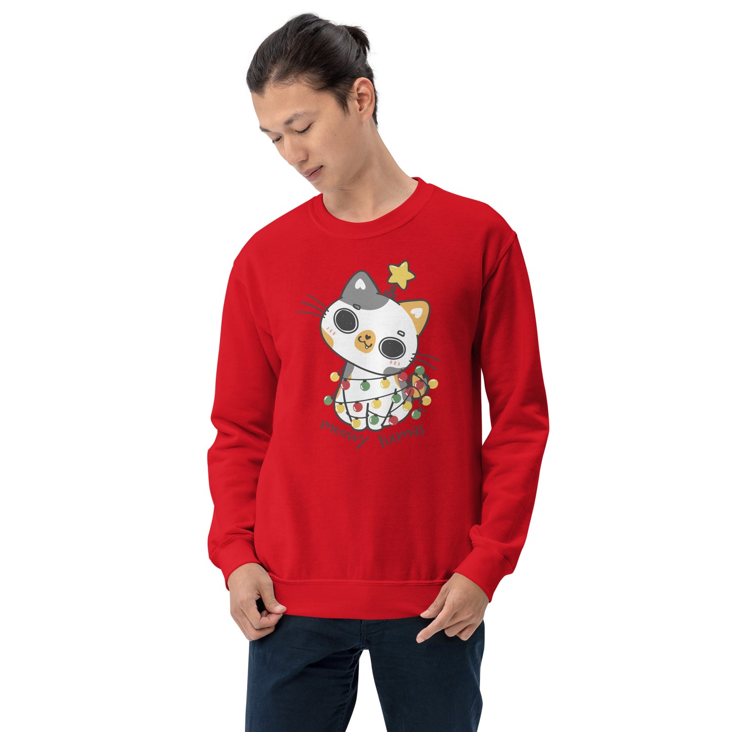 Tixee - Meowy Tixmas Cat Unisex Sweatshirt