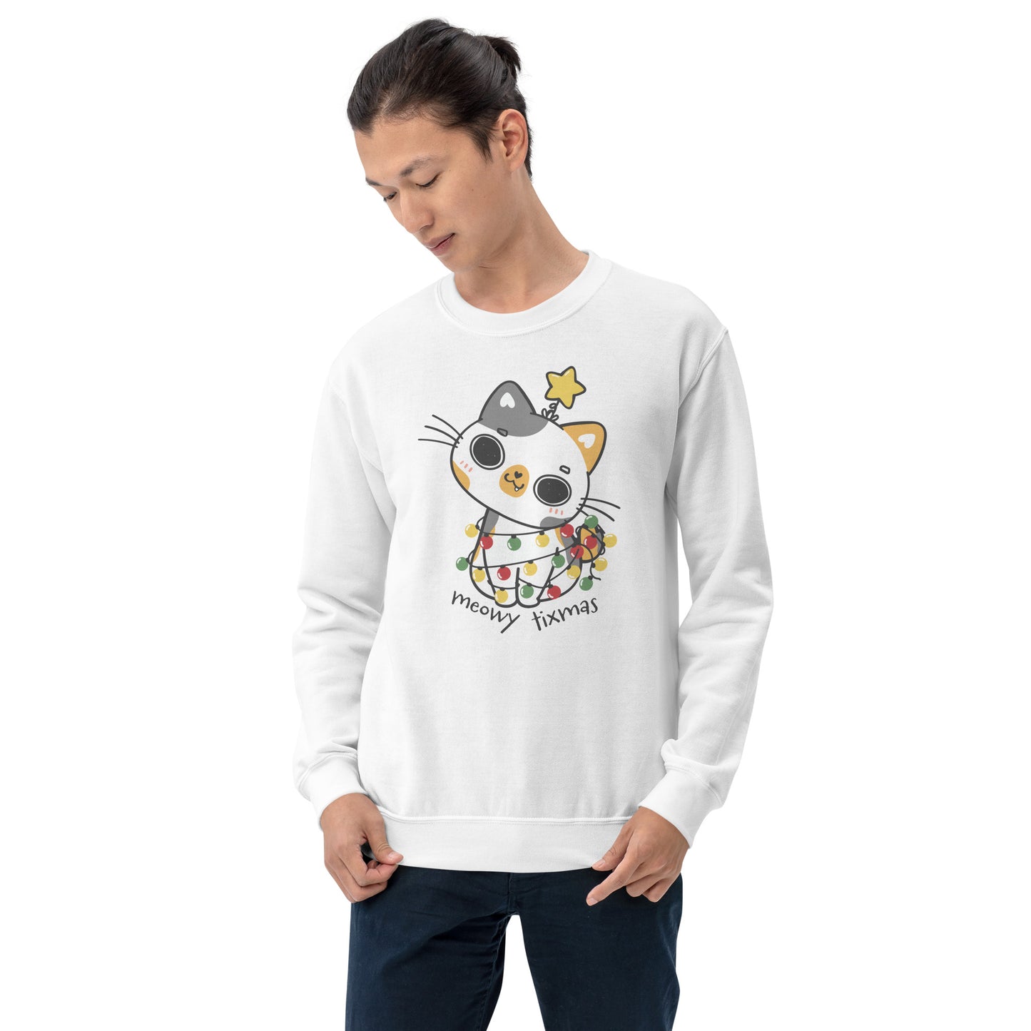 Tixee - Meowy Tixmas Cat Unisex Sweatshirt