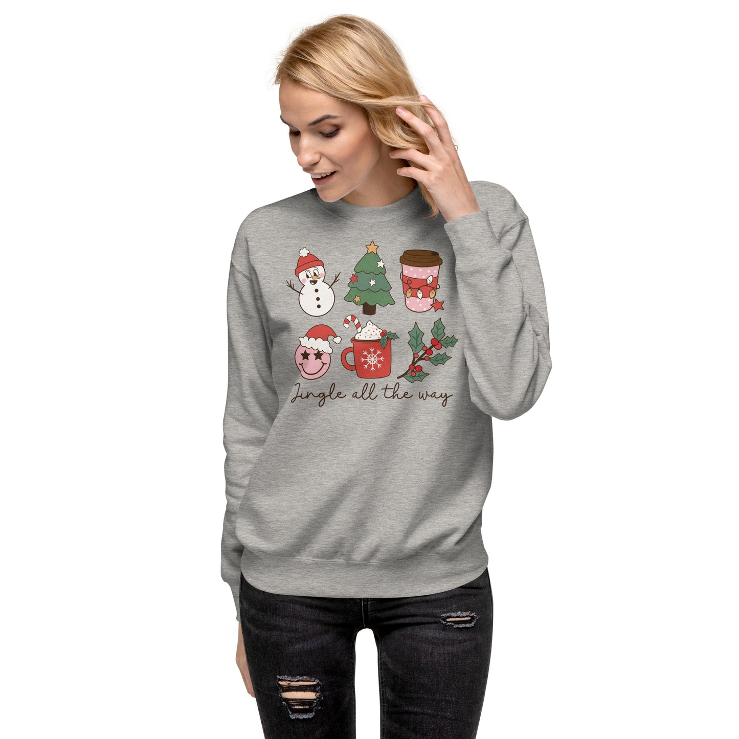 Jingle All the Way Christmas Holiday Unisex Premium Sweatshirt