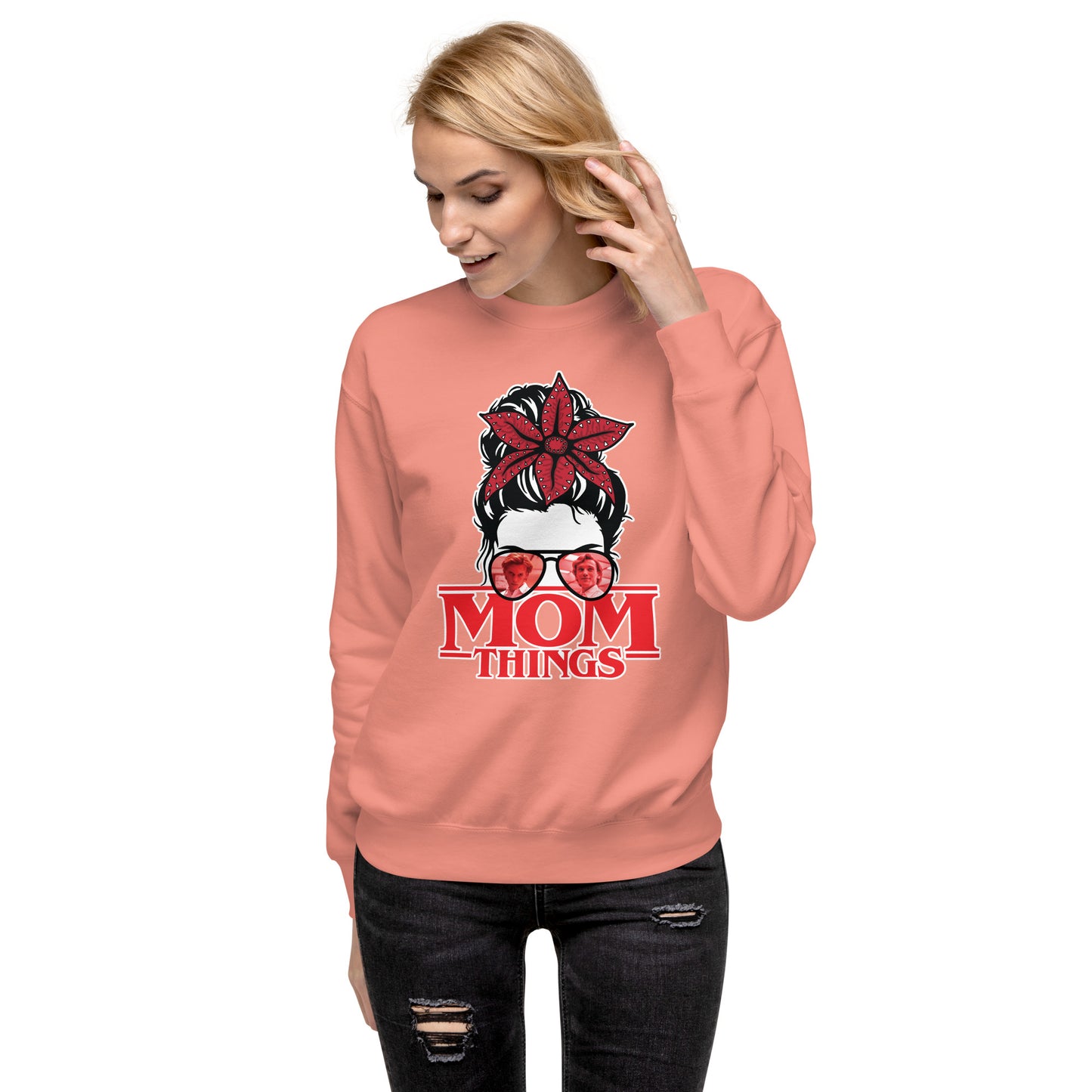 Mom Things Stranger Demo Bun Henry 001 Comfy Unisex Premium Sweatshirt