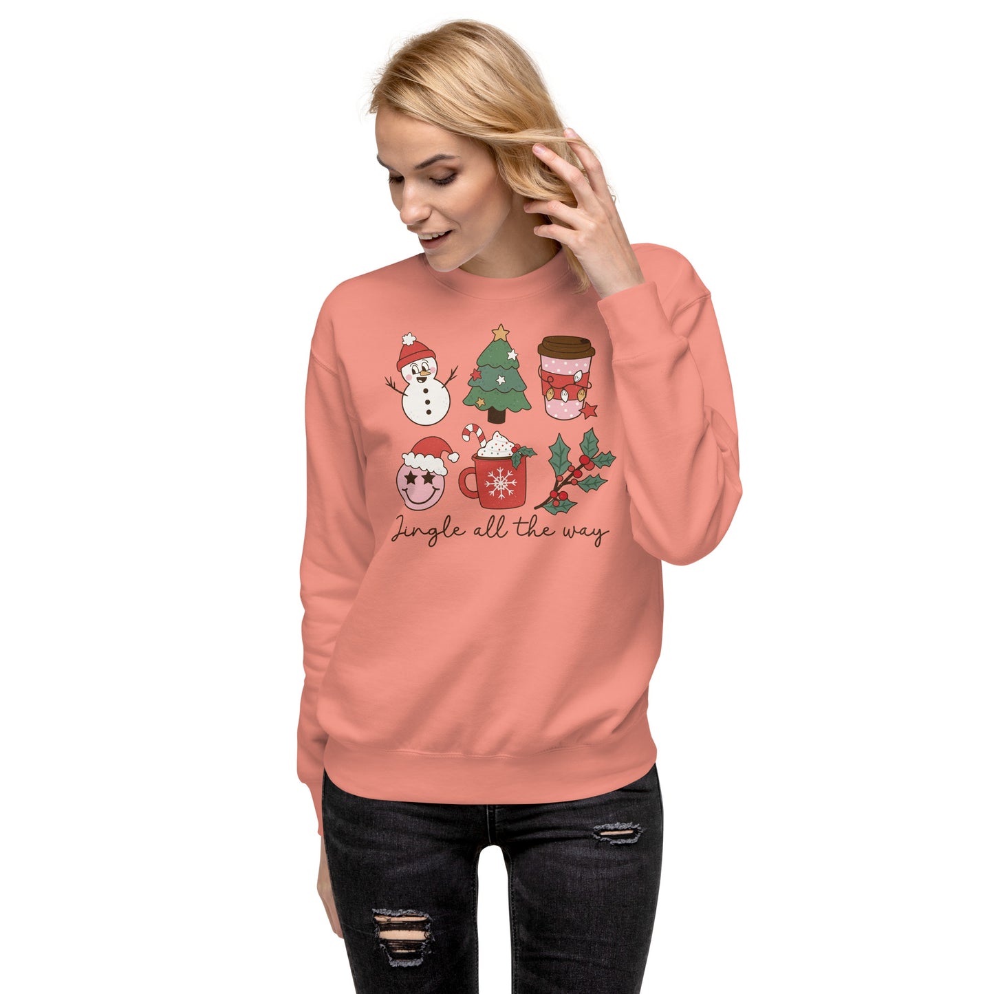 Jingle All the Way Christmas Holiday Unisex Premium Sweatshirt