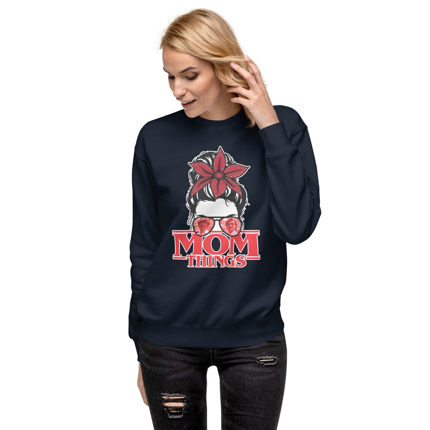 Mom Things Stranger Demo Bun Henry 001 Comfy Unisex Premium Sweatshirt