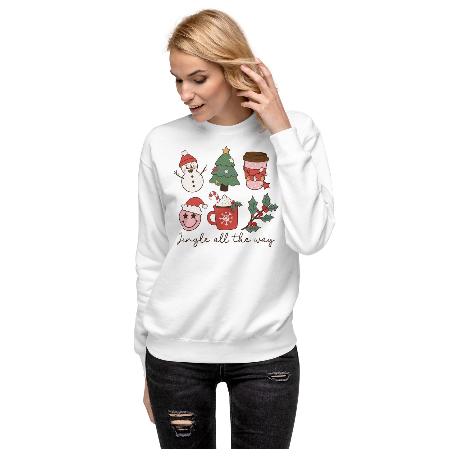 Jingle All the Way Christmas Holiday Unisex Premium Sweatshirt