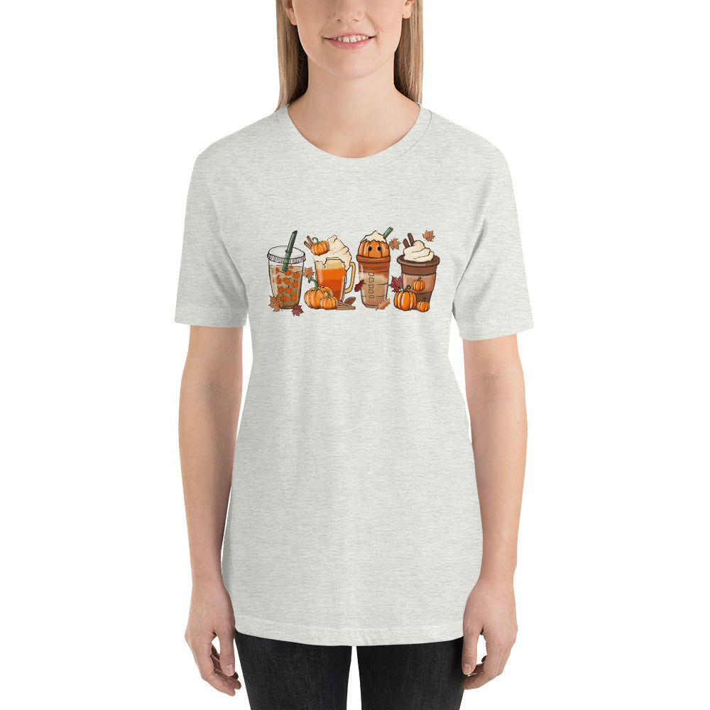 Coffee Latte Drink Cozy Halloween Unisex t-shirt