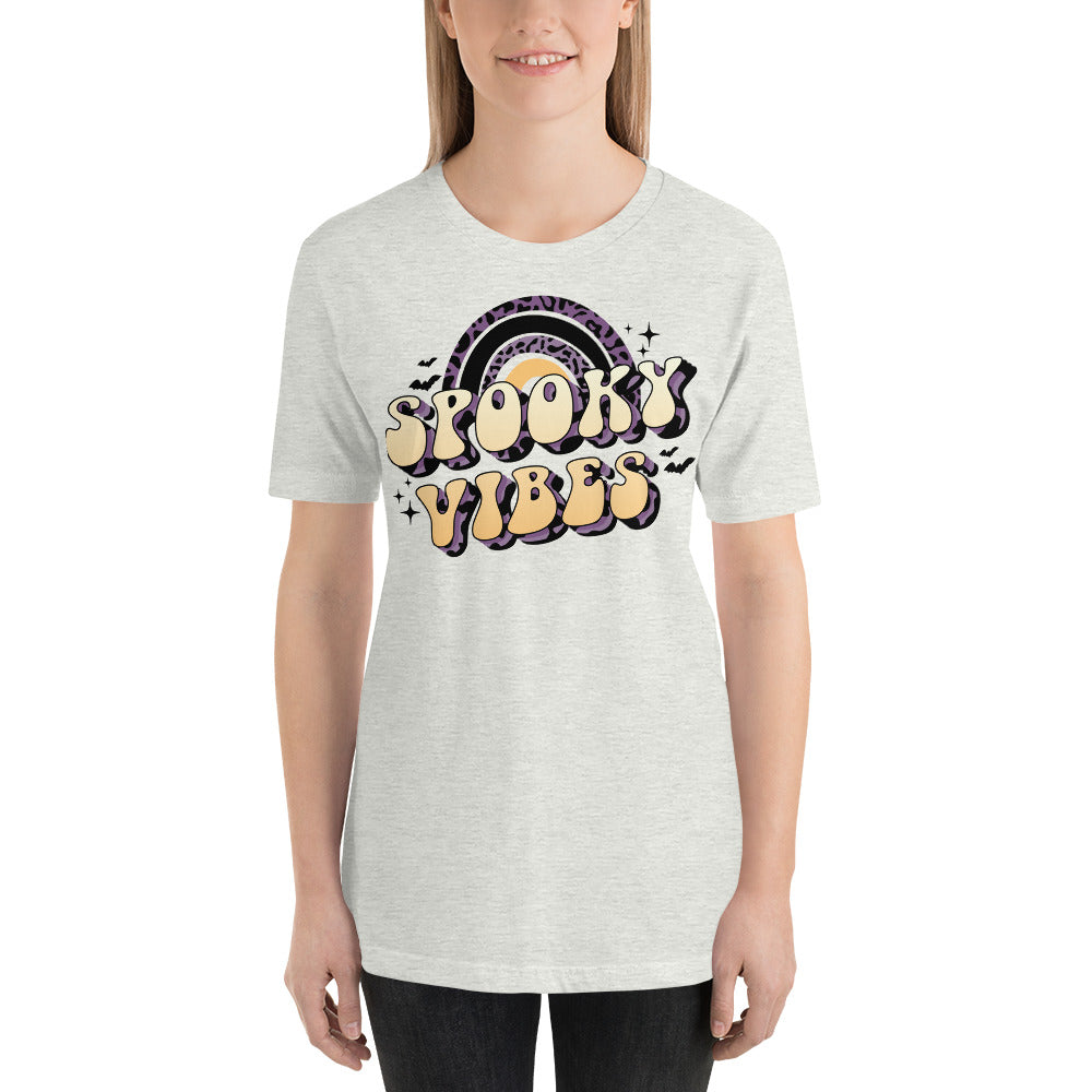 Spooky Vibes Leopard Print Halloween Unisex t-shirt
