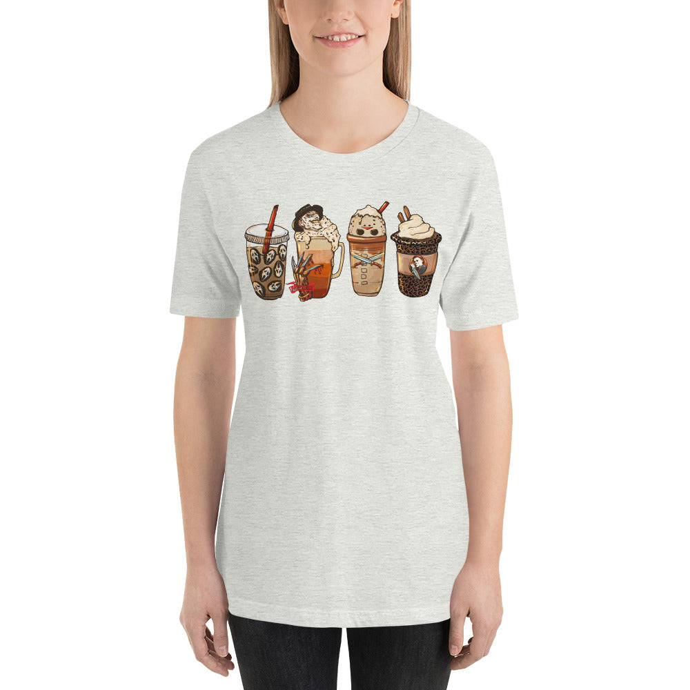 Scary Coffee and Lattes Halloween Unisex t-shirt