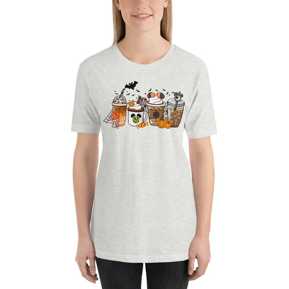 Spooky Mouse Coffee and Lattes Pumpkin Spice Halloween Unisex t-shirt