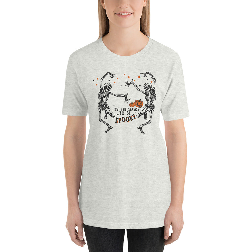 Retro Halloween T-Shirt, Vintage Skeleton T-Shirt, Spooky Season T-Shirt Bella Canvas t-shirt