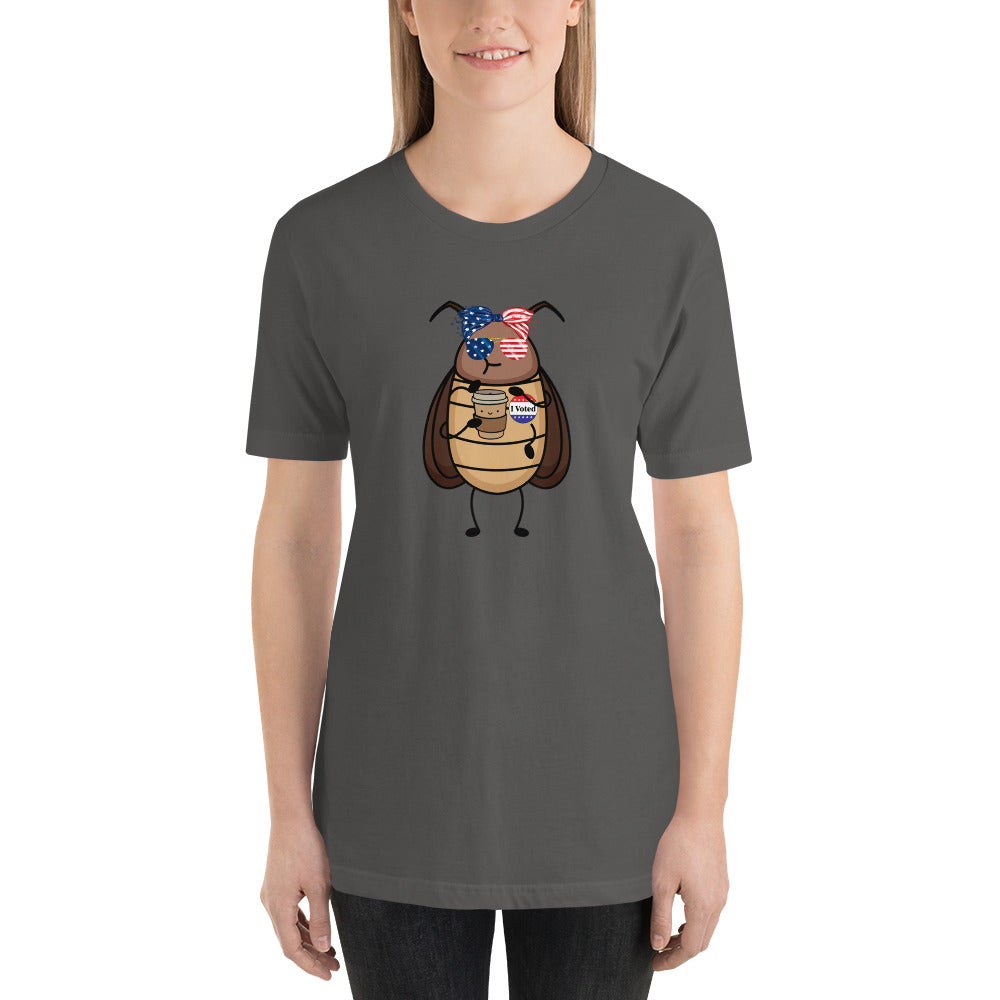 Suburban Cockroach - I Voted Single Bow/Glasses Unisex t-shirt