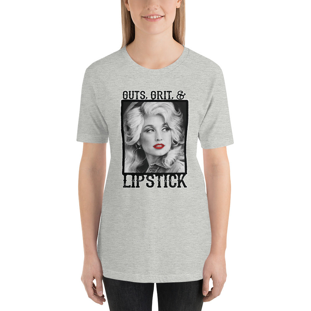 Guts Grit Lipstick Dolly Country Unisex t-shirt