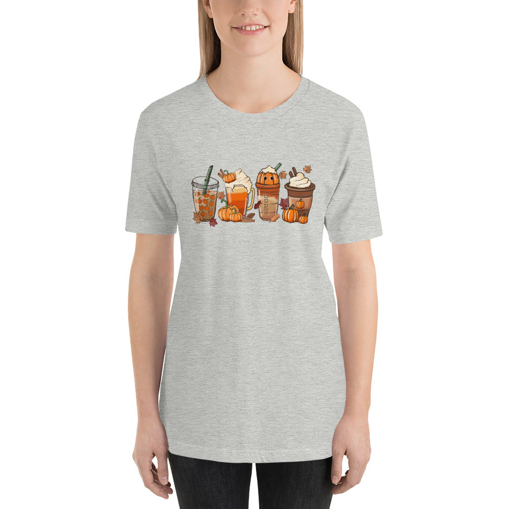 Coffee Latte Drink Cozy Halloween Unisex t-shirt
