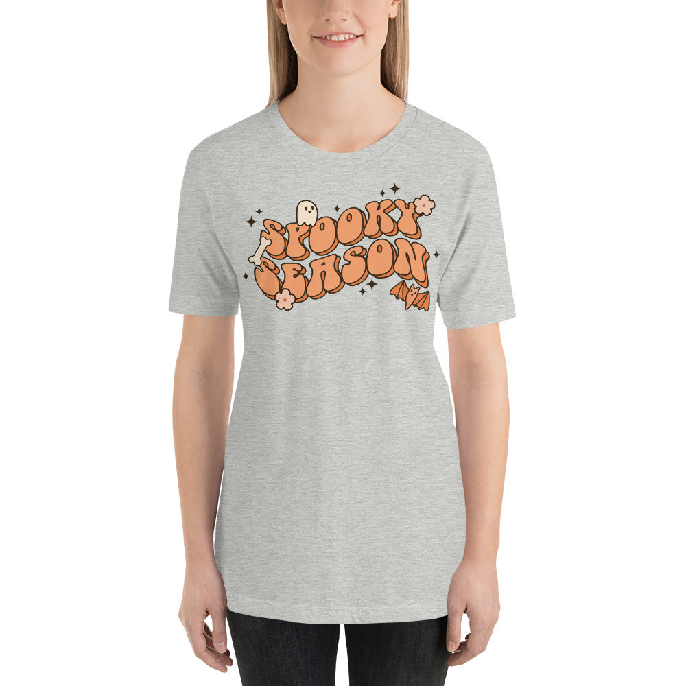 Spooky Season Ghost Bat Halloween Vibes Unisex t-shirt
