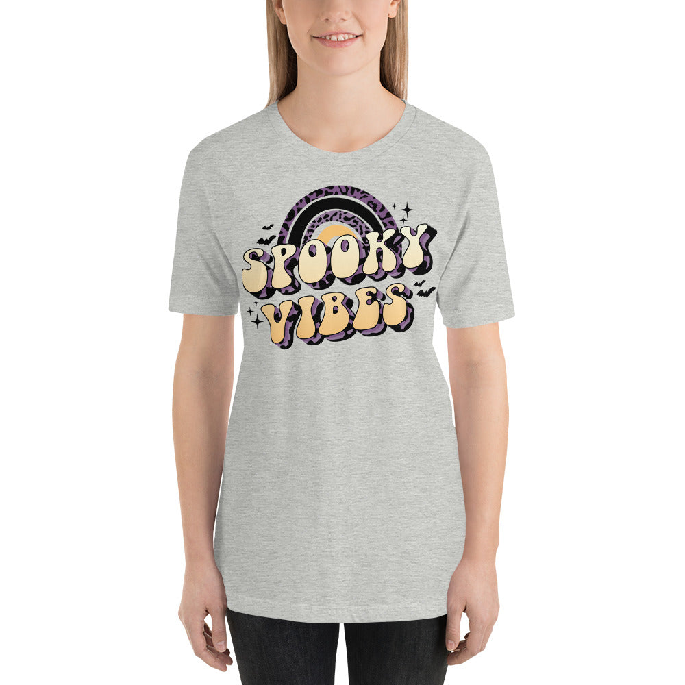 Spooky Vibes Leopard Print Halloween Unisex t-shirt