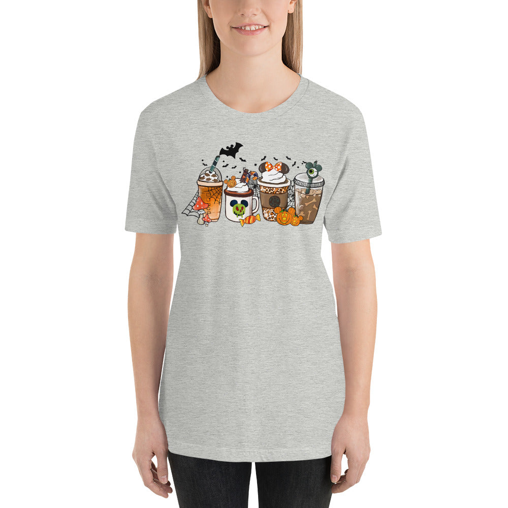 Spooky Mouse Coffee and Lattes Pumpkin Spice Halloween Unisex t-shirt