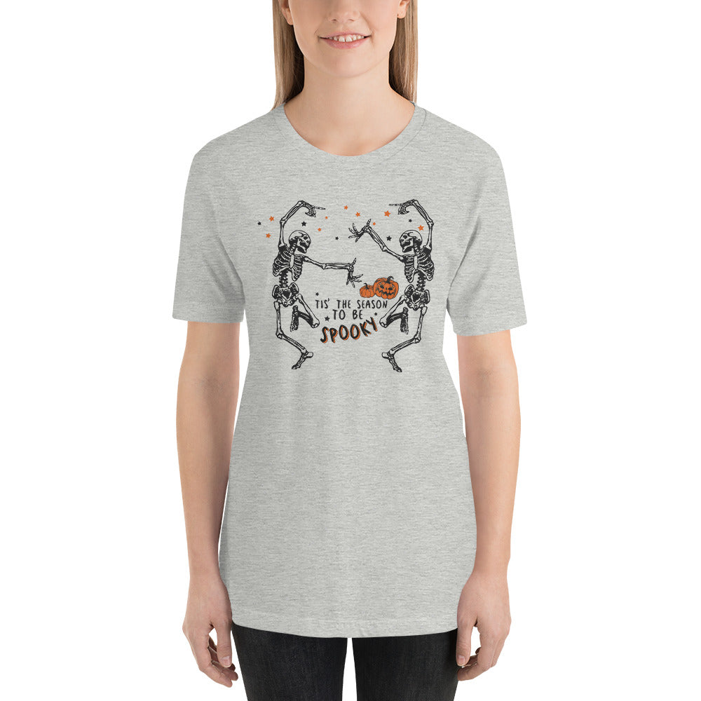 Retro Halloween T-Shirt, Vintage Skeleton T-Shirt, Spooky Season T-Shirt Bella Canvas t-shirt