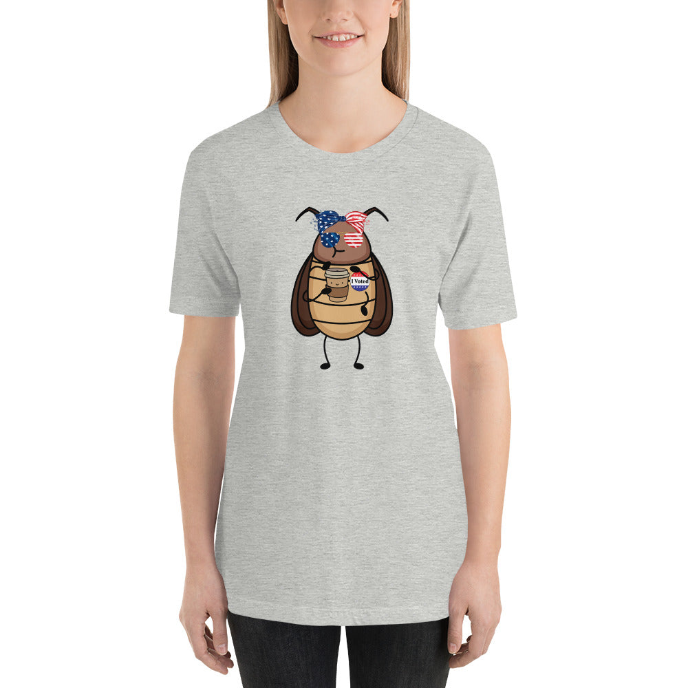 Suburban Cockroach - I Voted Single Bow/Glasses Unisex t-shirt