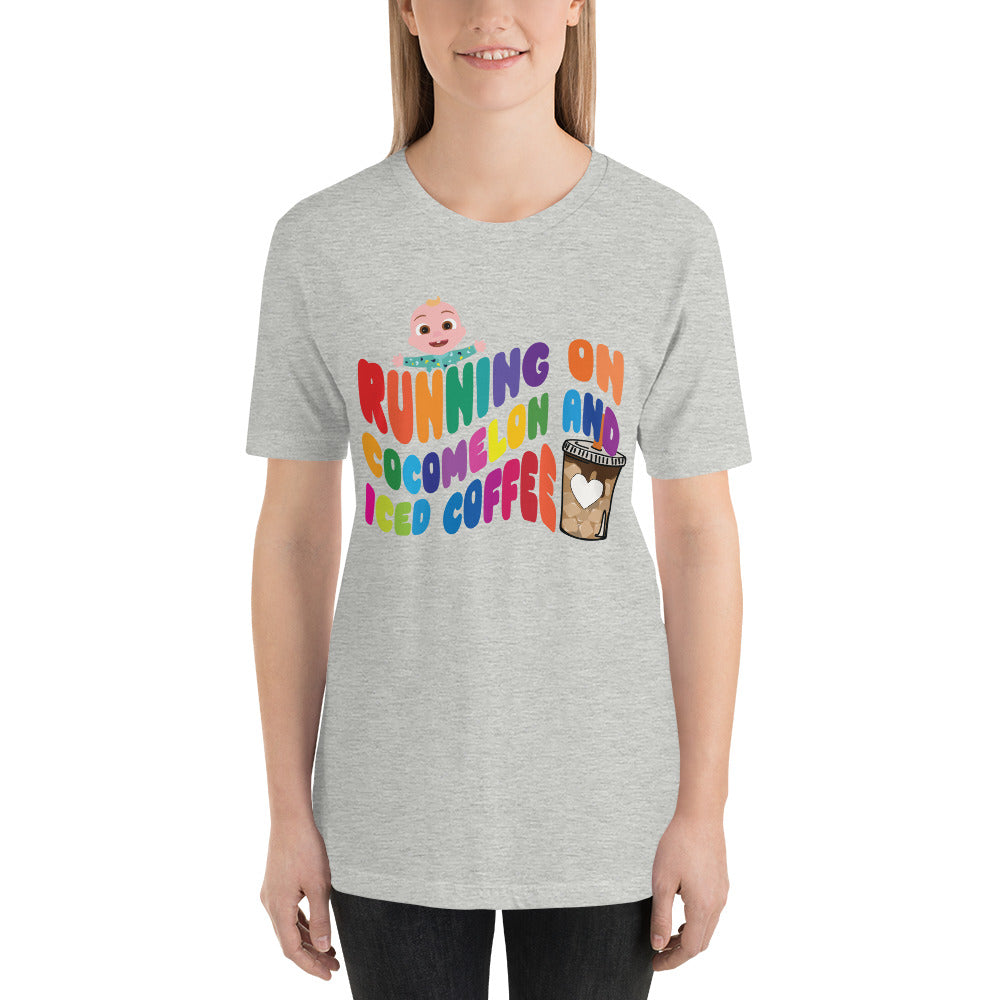 Running on Coco and Iced Coffee Unisex t-shirt