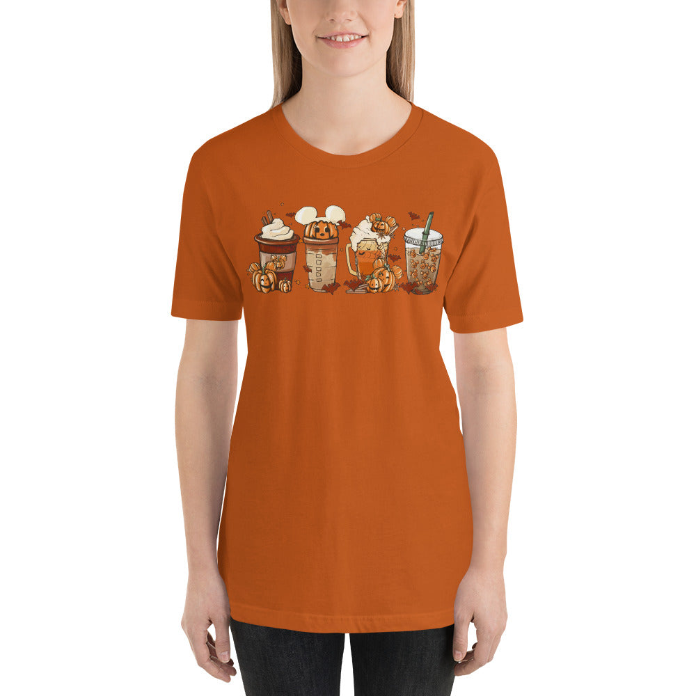Mouse Coffee and Lattes Pumpkin Spice Unisex t-shirt