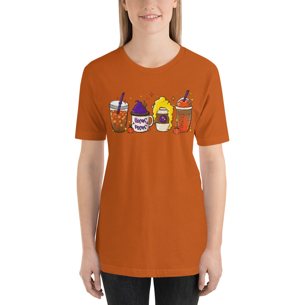 Witches Coffee and Lattes Brew Halloween Unisex t-shirt