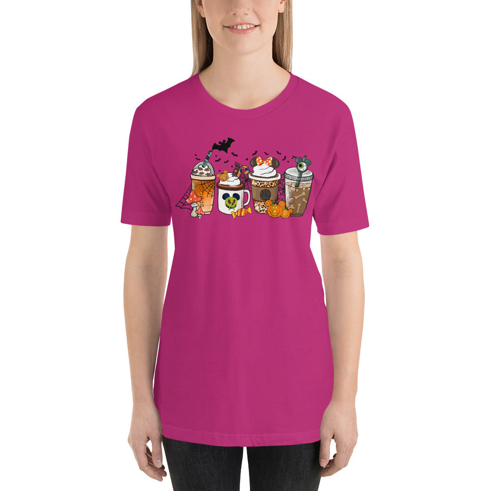 Spooky Mouse Coffee and Lattes Pumpkin Spice Halloween Unisex t-shirt