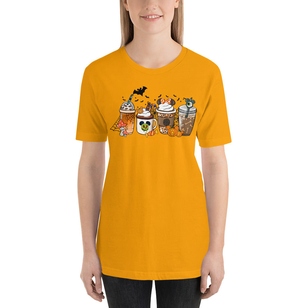 Spooky Mouse Coffee and Lattes Pumpkin Spice Halloween Unisex t-shirt