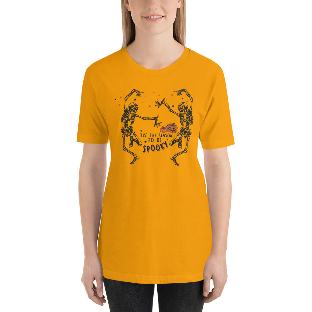 Retro Halloween T-Shirt, Vintage Skeleton T-Shirt, Spooky Season T-Shirt Bella Canvas t-shirt