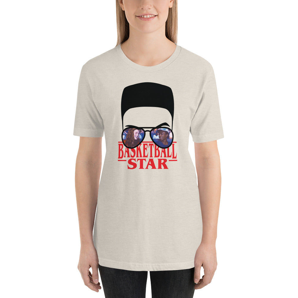 Lucas Basketball Star Flat Top Horror Halloween Unisex t-shirt