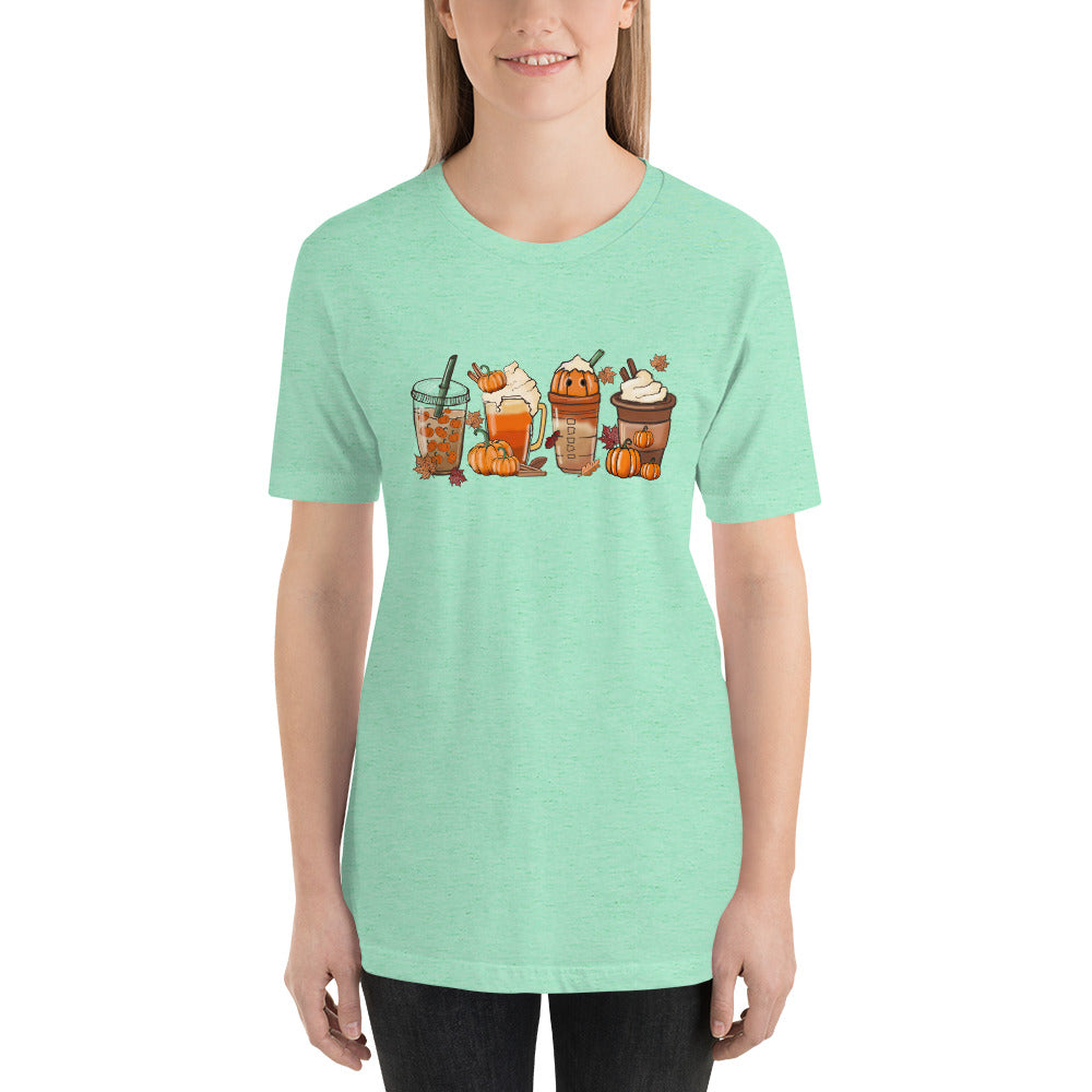Coffee Latte Drink Cozy Halloween Unisex t-shirt