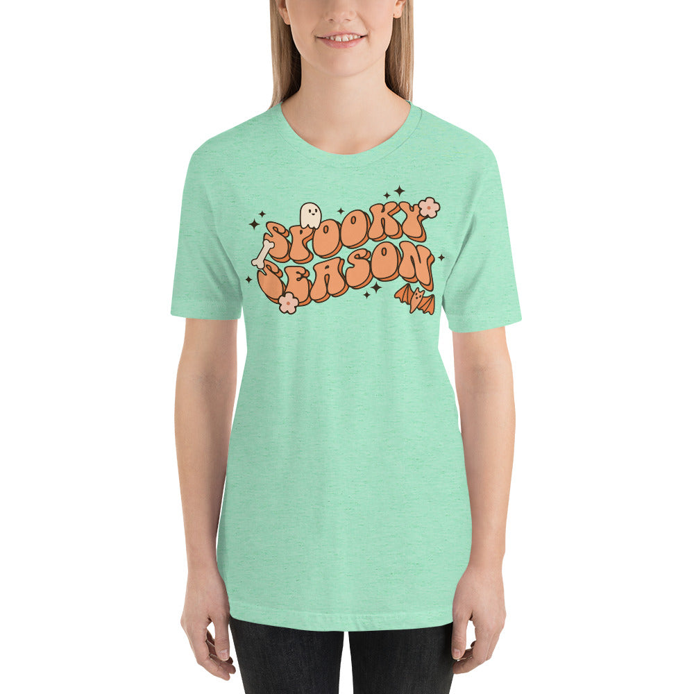 Spooky Season Ghost Bat Halloween Vibes Unisex t-shirt
