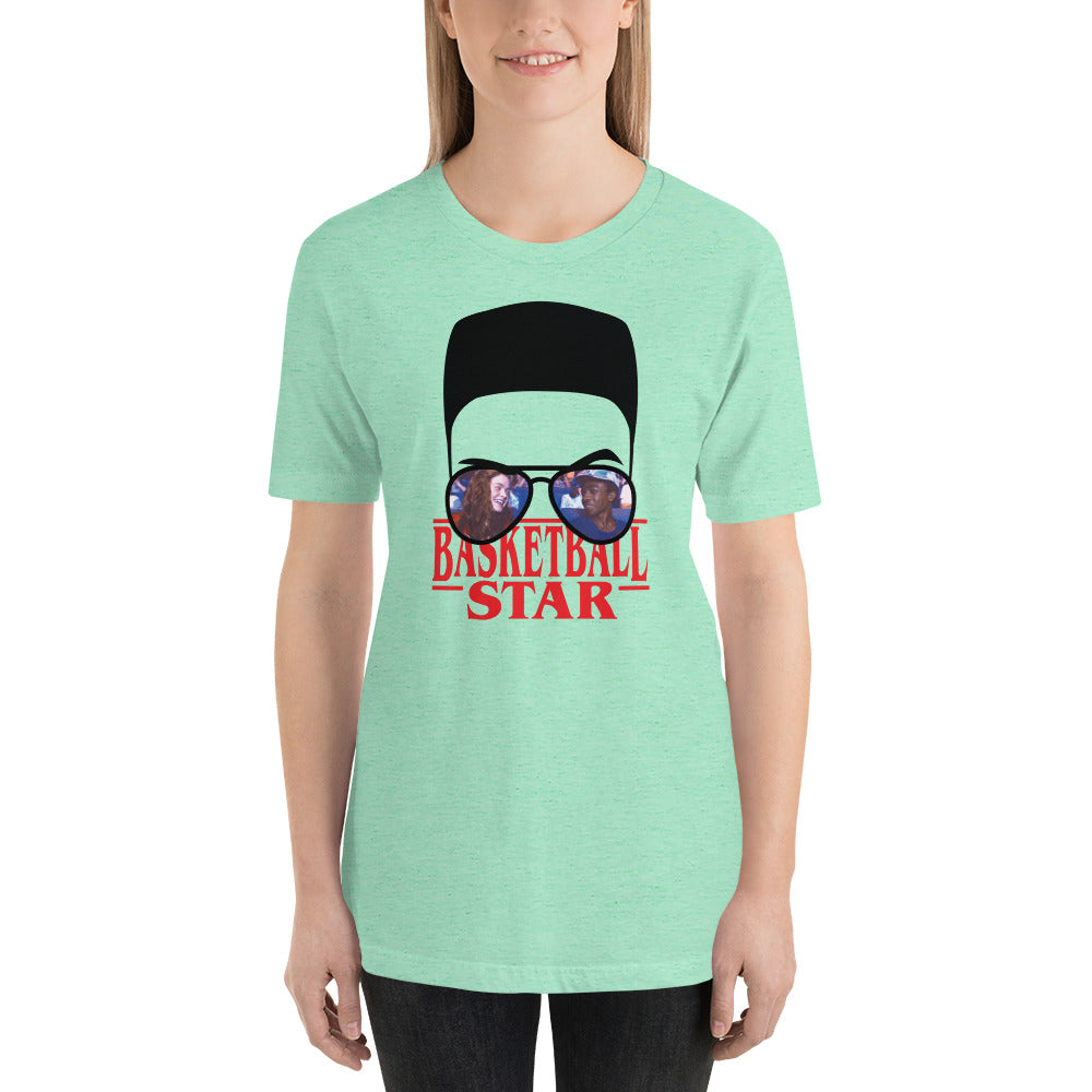 Lucas Basketball Star Flat Top Horror Halloween Unisex t-shirt