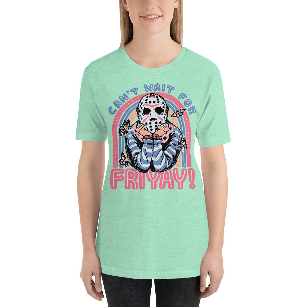 Can't Wait For FRIYAY Cute Halloween Horror Unisex t-shirt