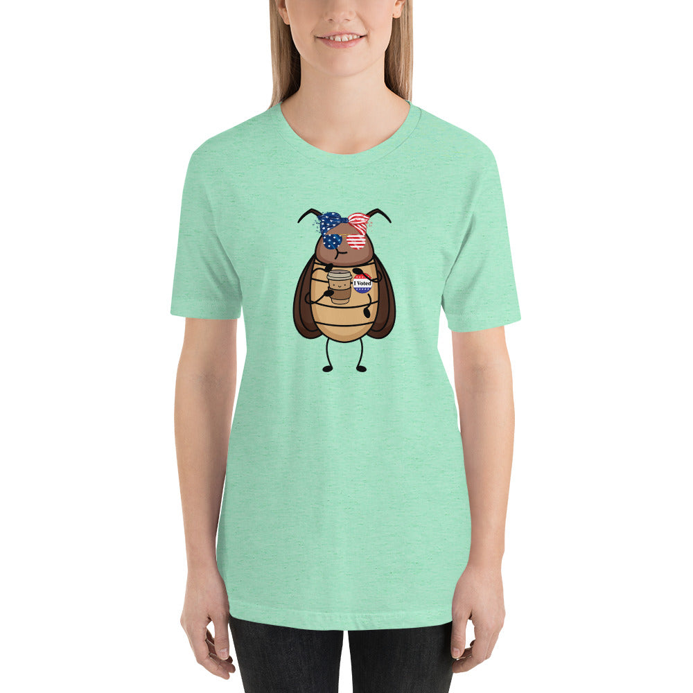 Suburban Cockroach - I Voted Single Bow/Glasses Unisex t-shirt