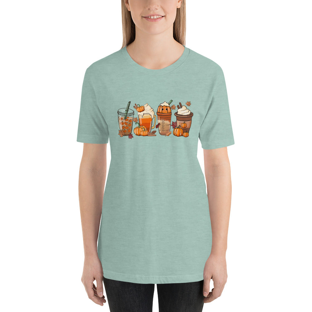 Coffee Latte Drink Cozy Halloween Unisex t-shirt