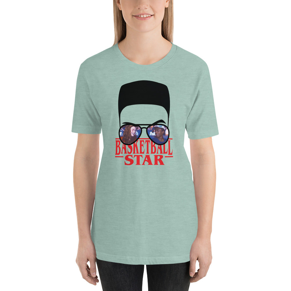 Lucas Basketball Star Flat Top Horror Halloween Unisex t-shirt