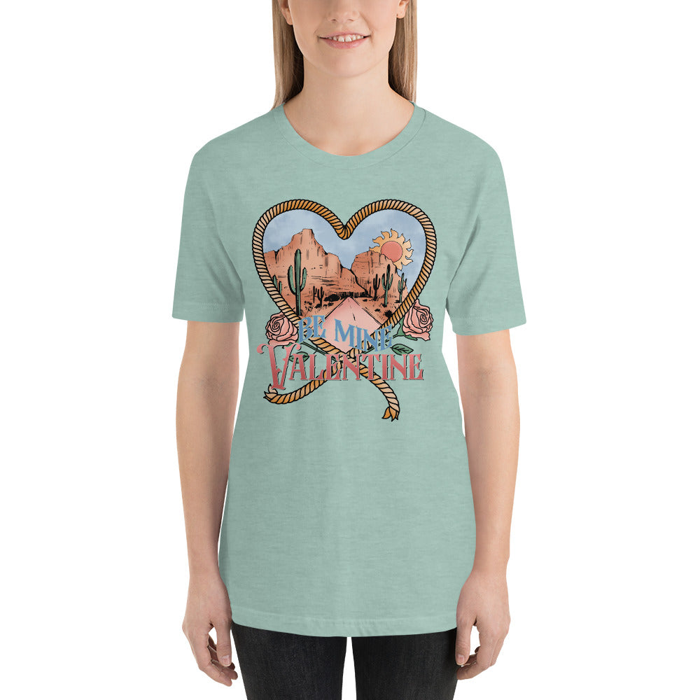 Be My Valentine Country Southern Cowboy Valentines Day Unisex t-shirt