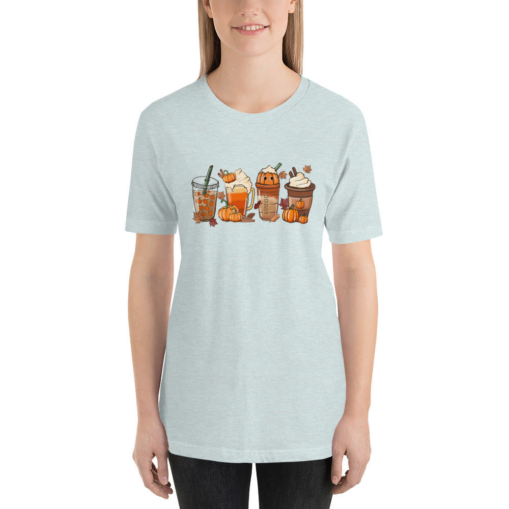 Coffee Latte Drink Cozy Halloween Unisex t-shirt
