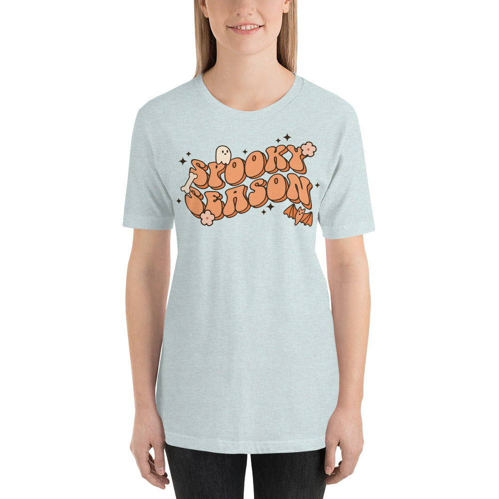 Spooky Season Ghost Bat Halloween Vibes Unisex t-shirt