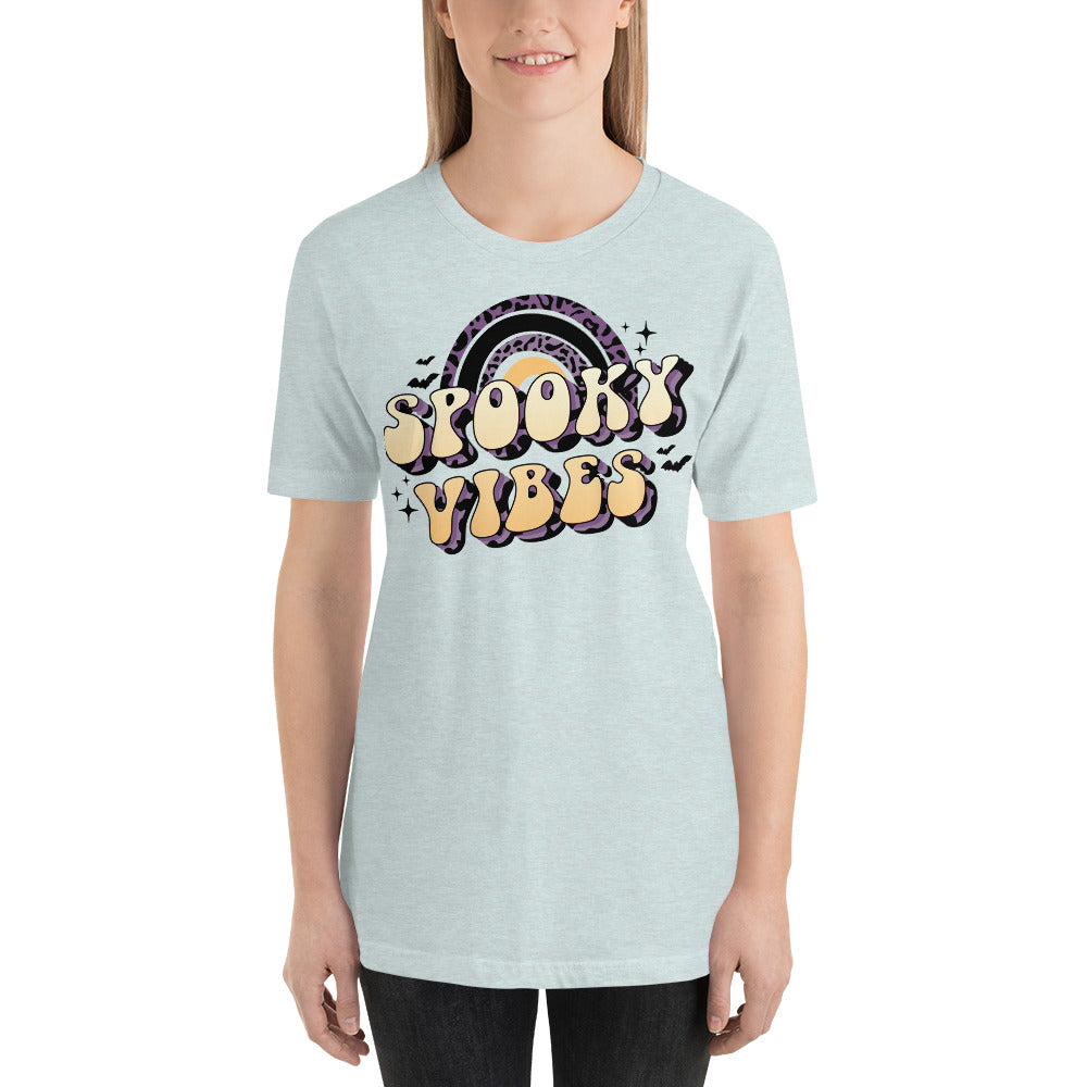 Spooky Vibes Leopard Print Halloween Unisex t-shirt