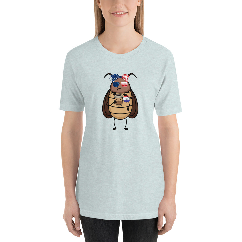 Suburban Cockroach - I Voted Single Bow/Glasses Unisex t-shirt