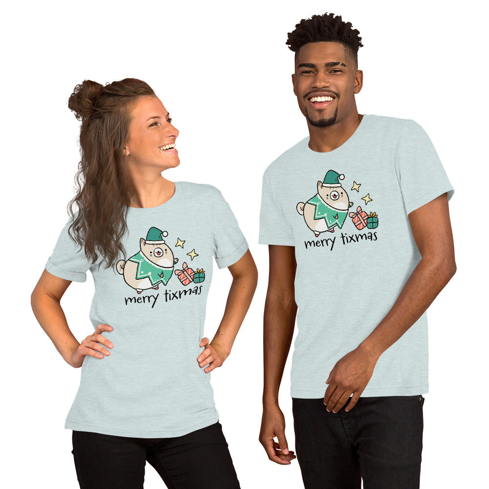 Tixee - Meowy Tixmas Elf Cat Unisex t-shirt
